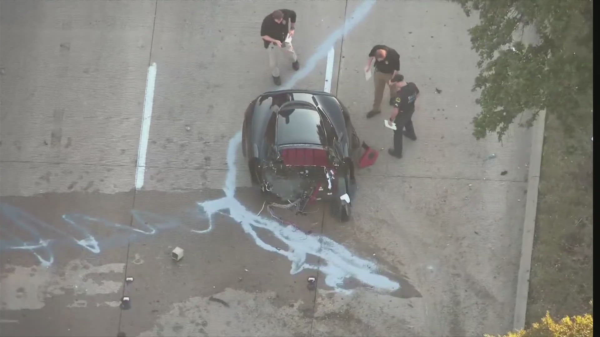 Two dead after luxury sports car split in half in Dallas | khou.com