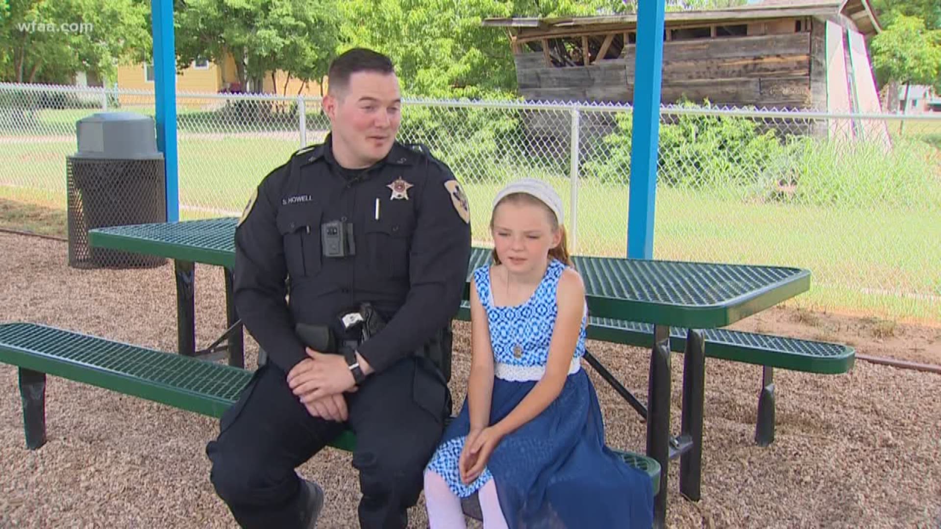 Little girl is deputy for a day