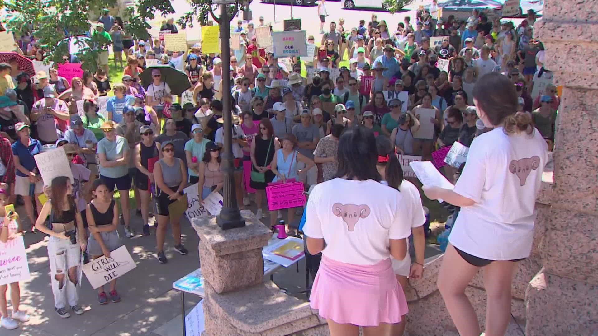 Hundreds of protesters gathered and marched in Fort Worth on Saturday.