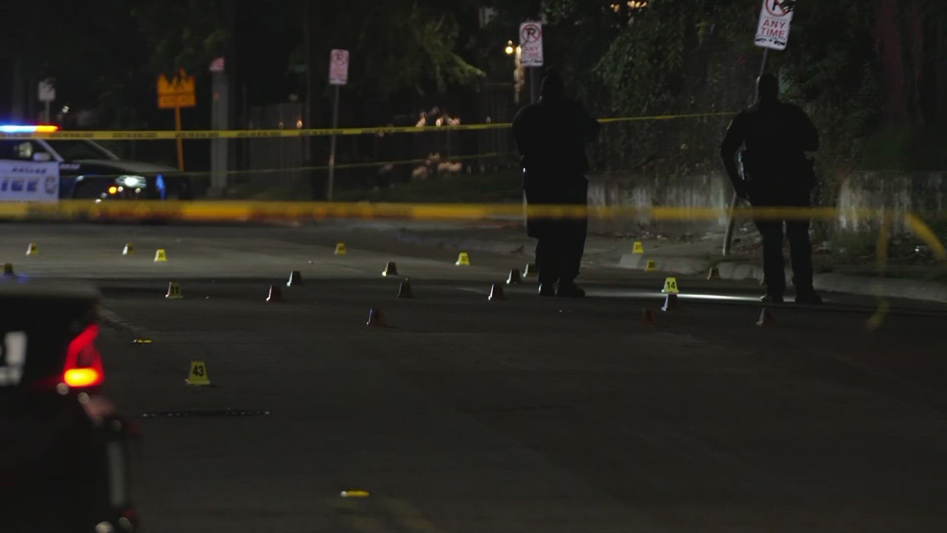 Dallas police responded to a shooting on Lenway Street, resulting in seven hospitalizations.