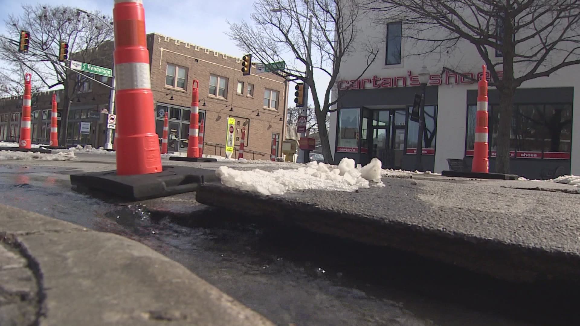As of Thursday afternoon, there were about 400 confirmed and possible water main breaks in the city, and the west side of town fell under a boil water advisory.
