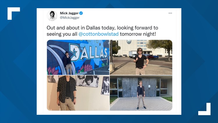 'Out and about in Dallas': Mick Jagger takes in the sights ahead of Rolling Stones concert