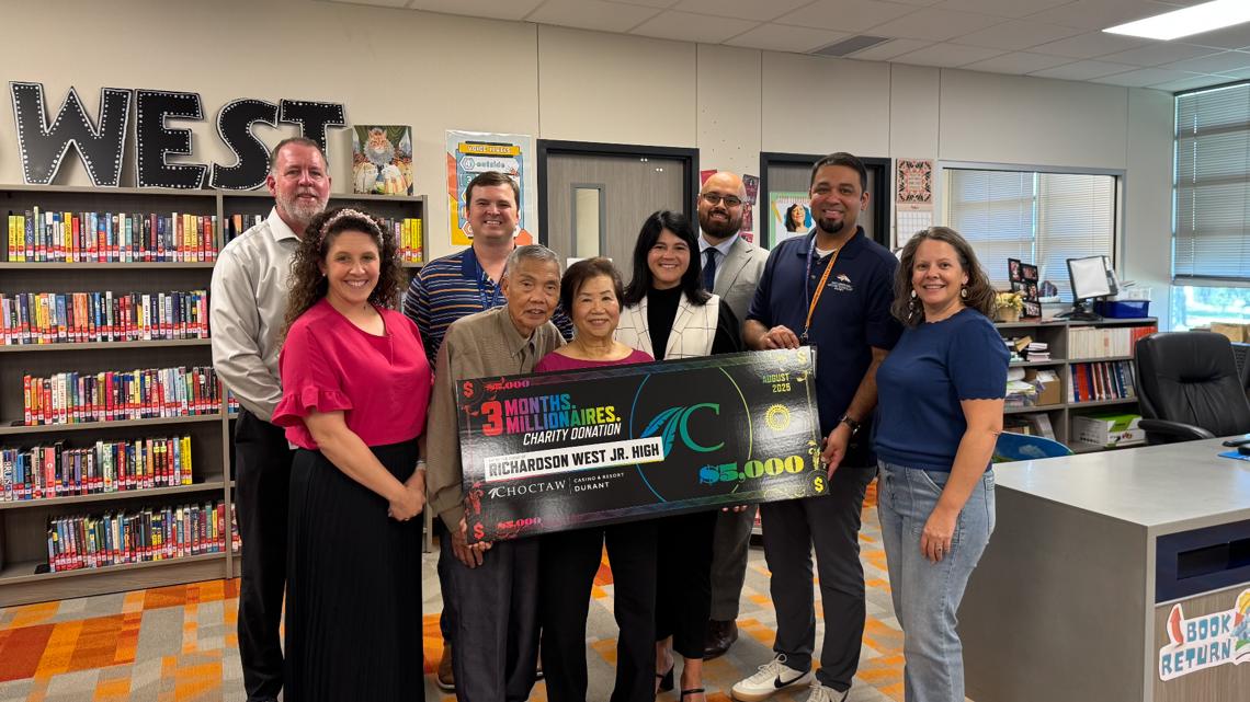 Texas woman shares $1M win with two schools