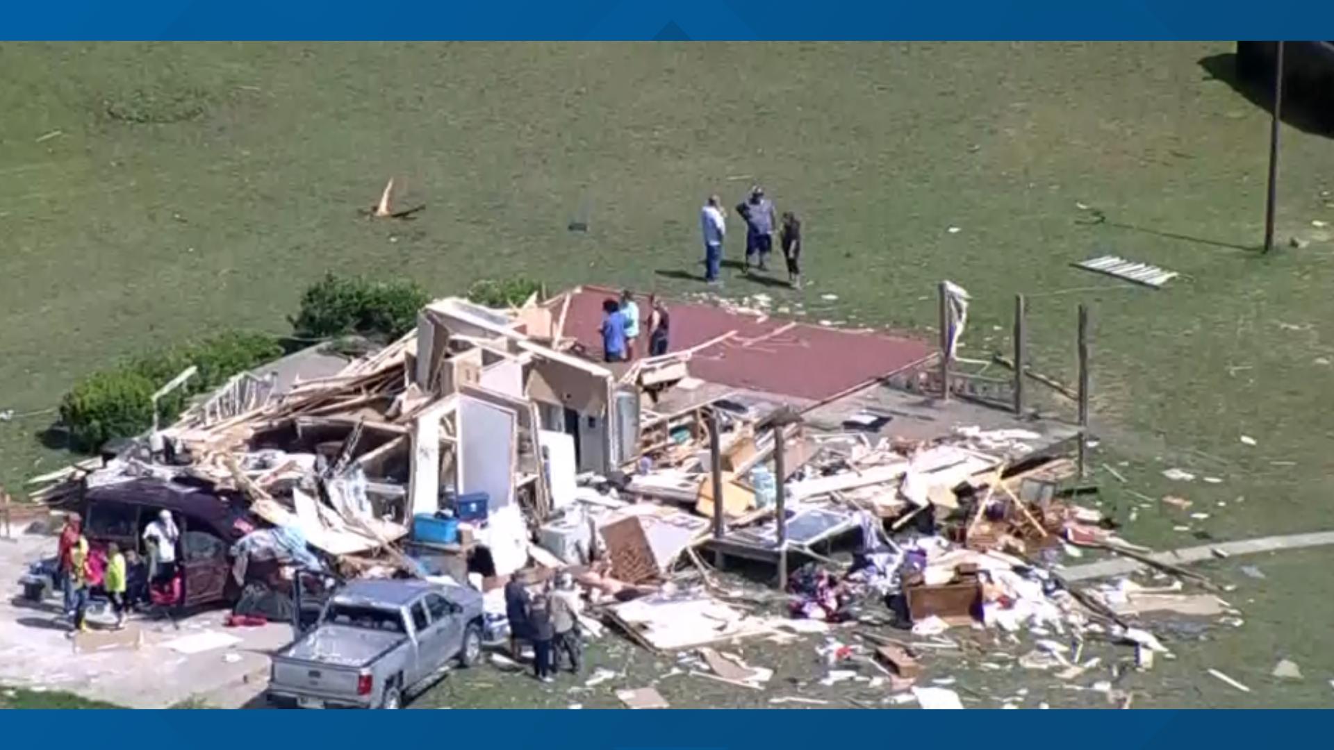 A reported tornado destroyed homes in Collin County, Texas last night.