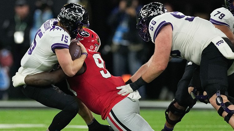 TCU loses to Georgia by biggest deficit in national college football championship history