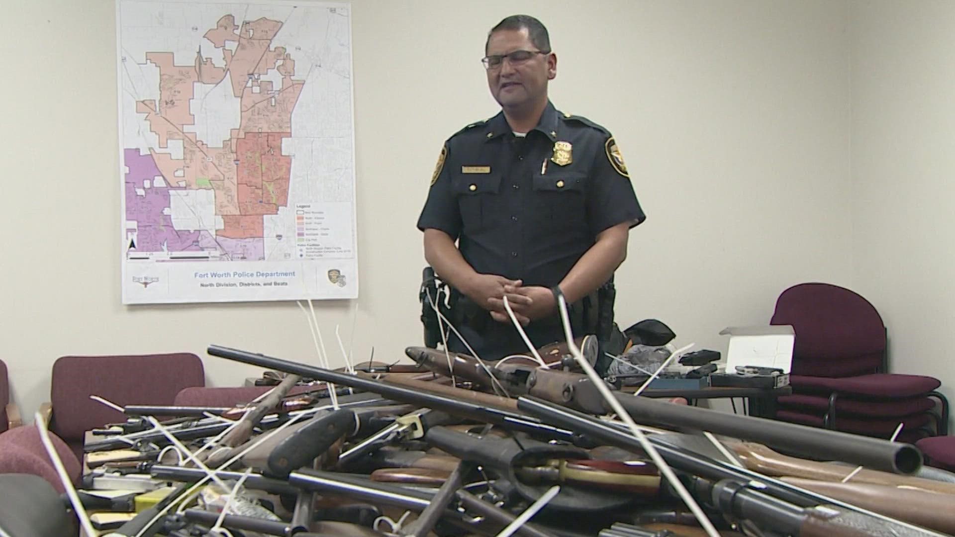 One of the department's goals is to keep weapons out of the wrong hands.