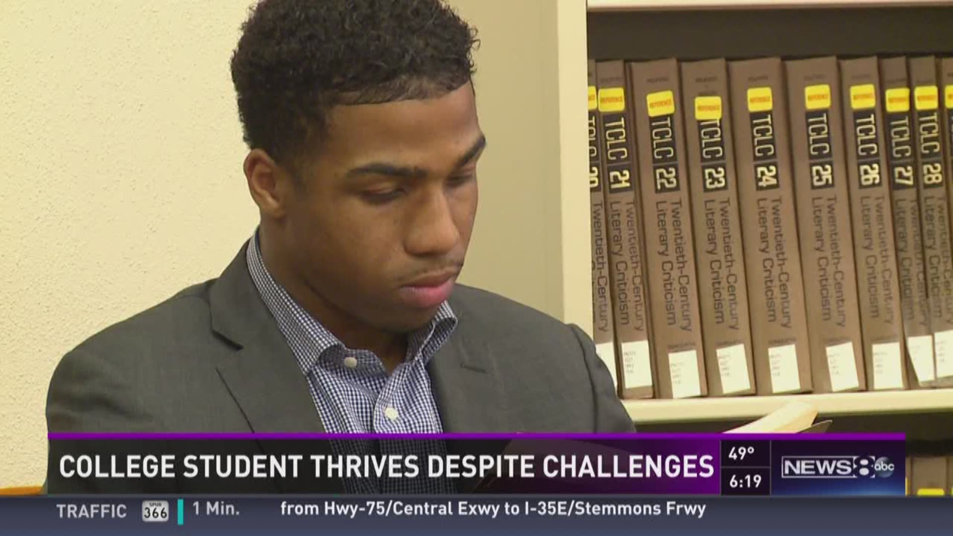 College student thrives despite challenges