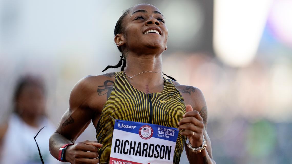 Sha'Carri Richardson at a race