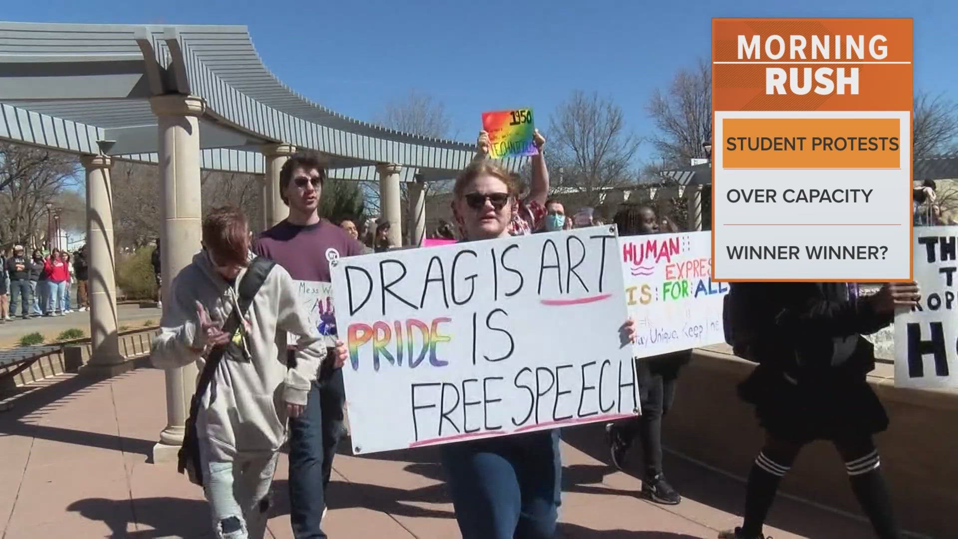 The college dispute first arose last year when the school’s president announced in a letter with religious references that drag performances would not be allowed.