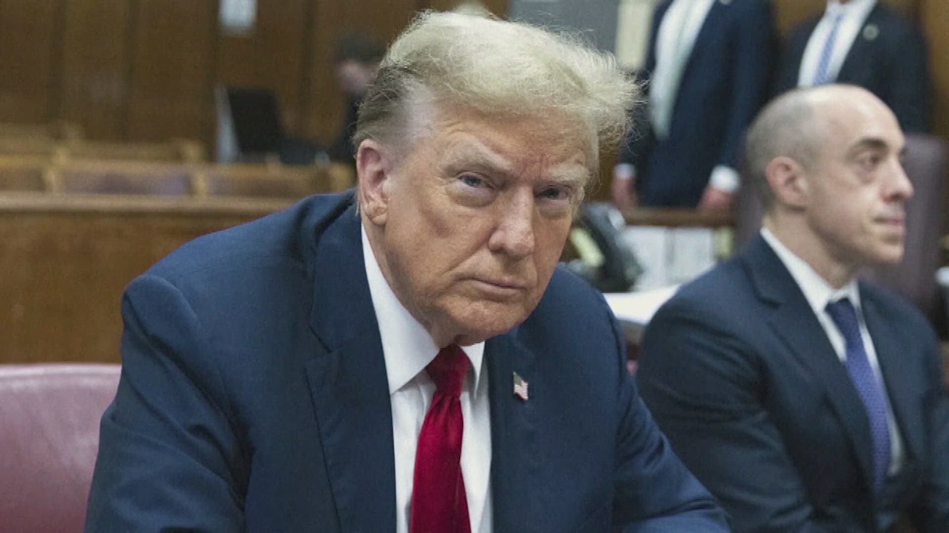 Trump is accused of falsifying business records, her pleaded not guilty.