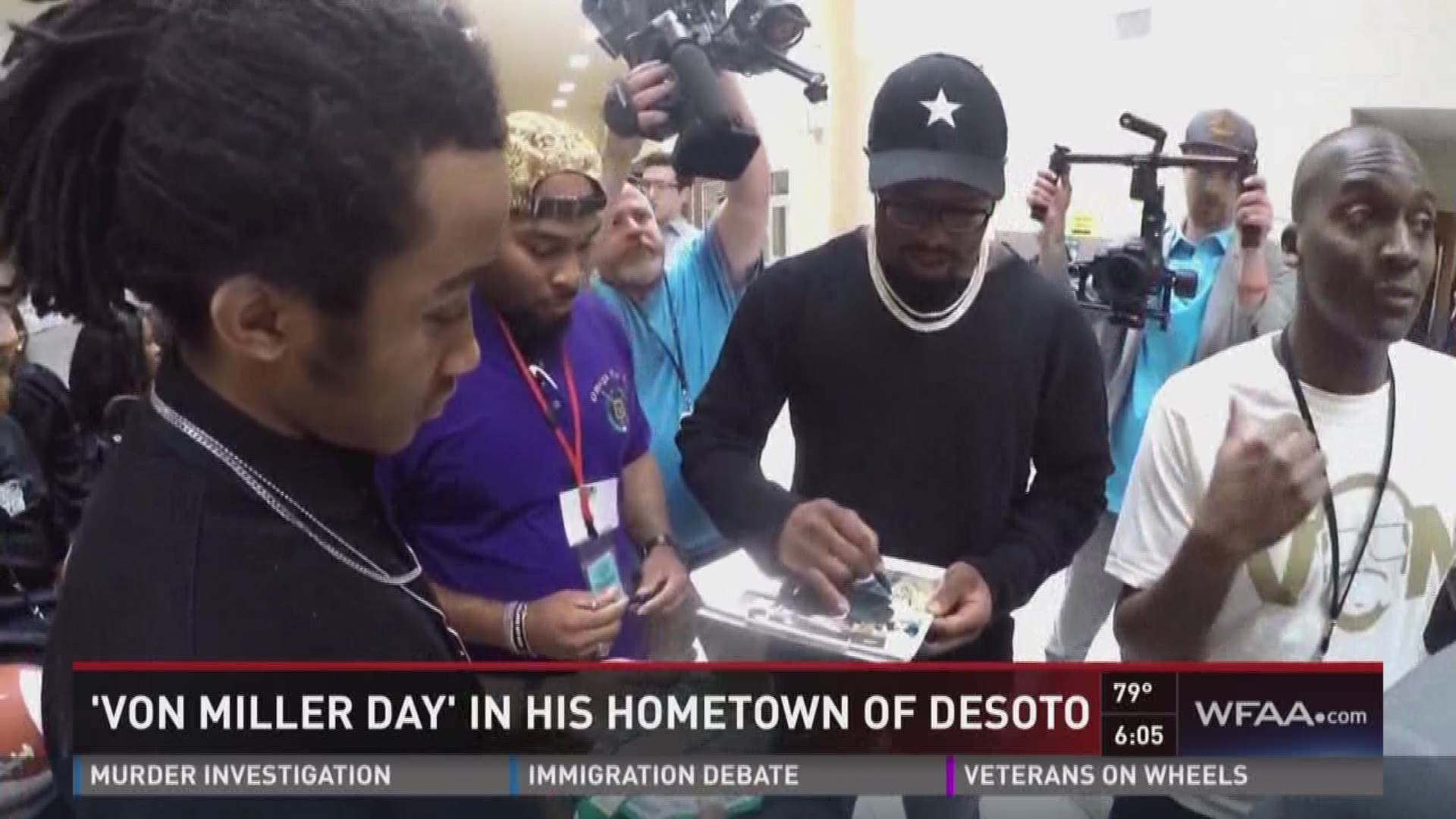 Super Bowl MVP Von Miller was celebrated in his hometown of Desoto Saturday. Sebastian Robertson has more.