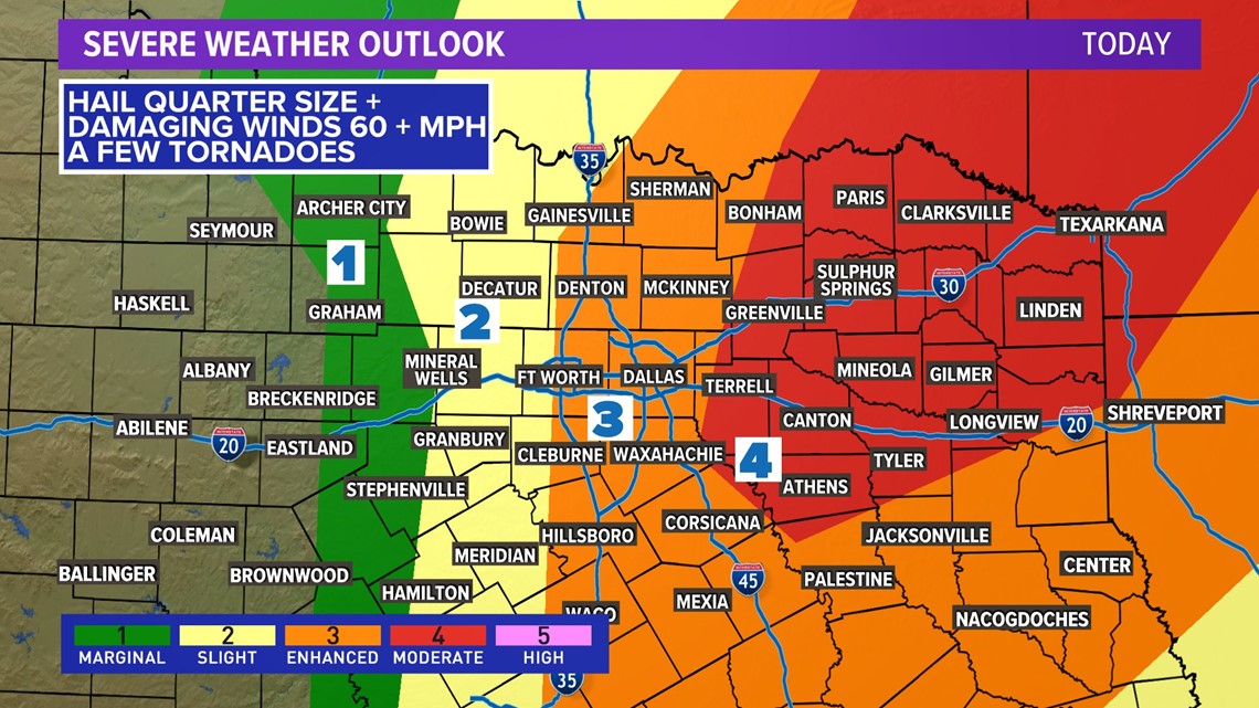 DallasFort Worth weather forecast Friday What does Level 4 mean