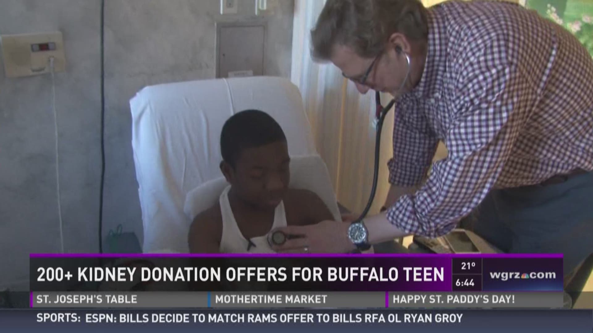 Daybreak's Melissa Holmes has an update on a Buffalo teen who has been waiting for a living kidney donor.