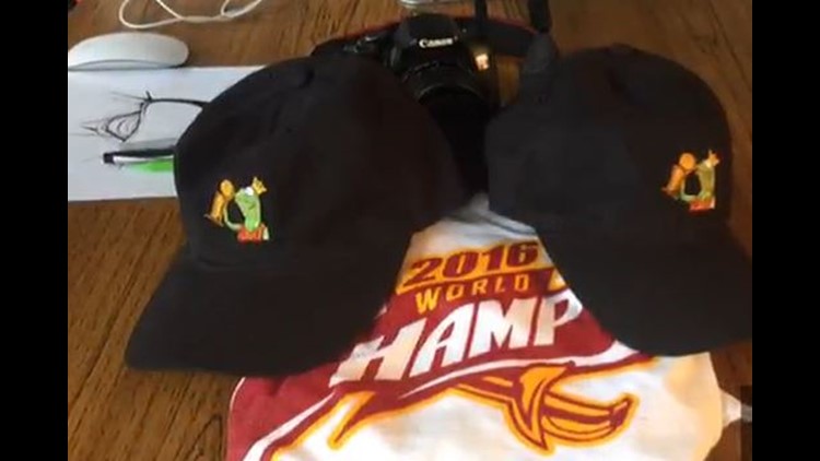 LeBron James sports the latest #KingKermit hat