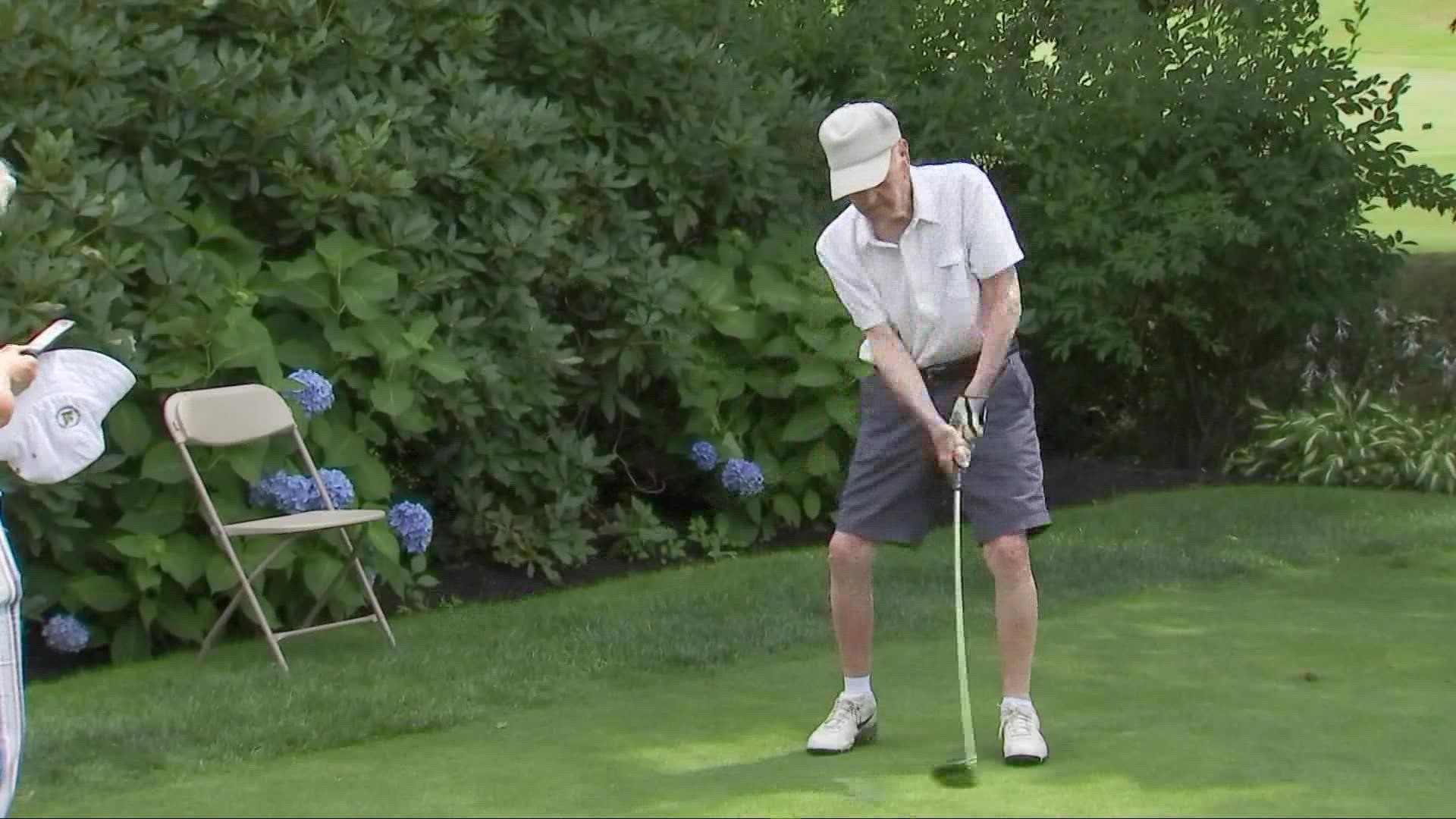 Today's Show Us Something Good comes to us from Massachusetts, where a 100-year-old man recently competed in a father-son golf tournament.