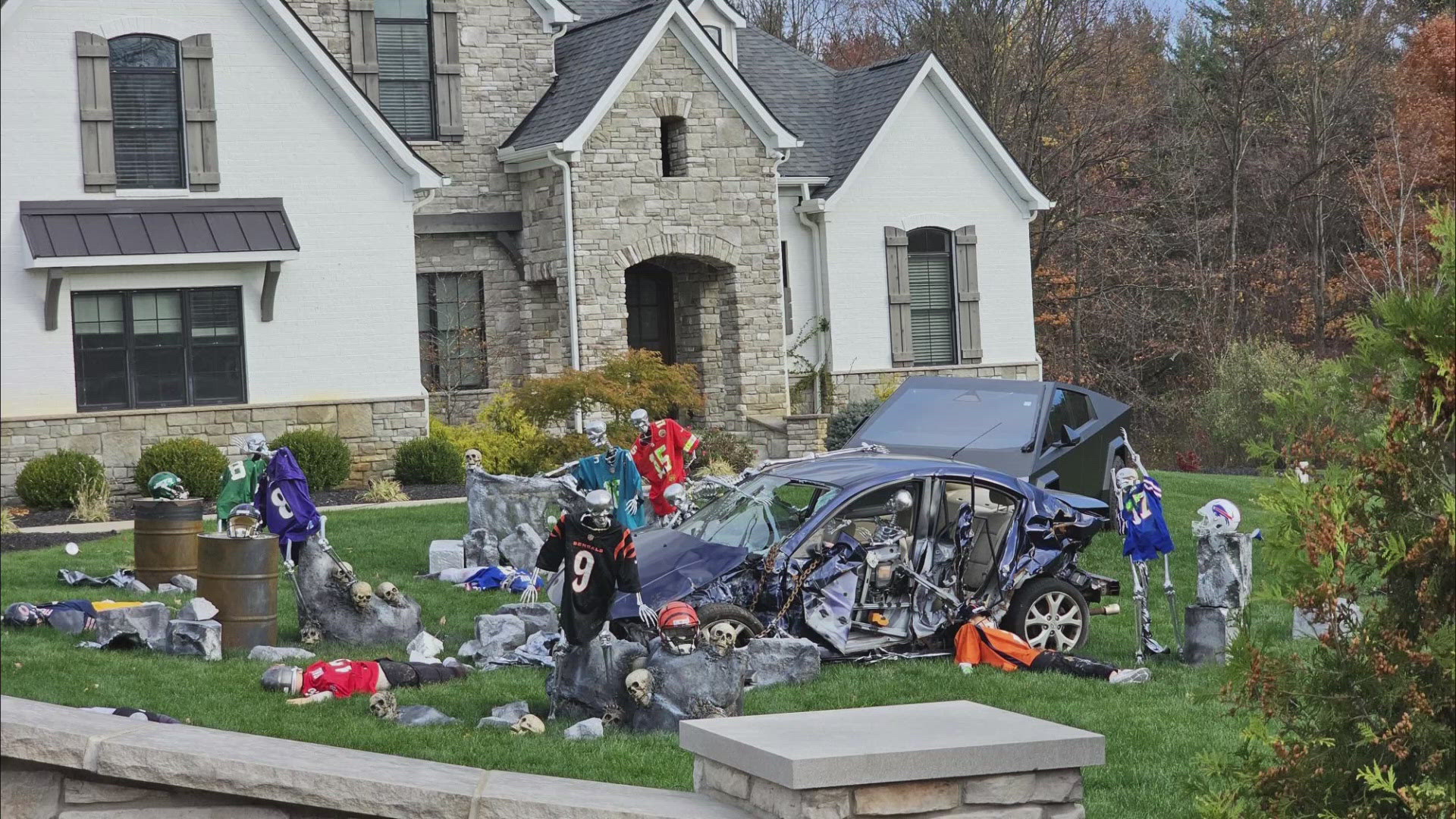 Myles Garrett creates 2024 Halloween display at Wadsworth home | khou.com