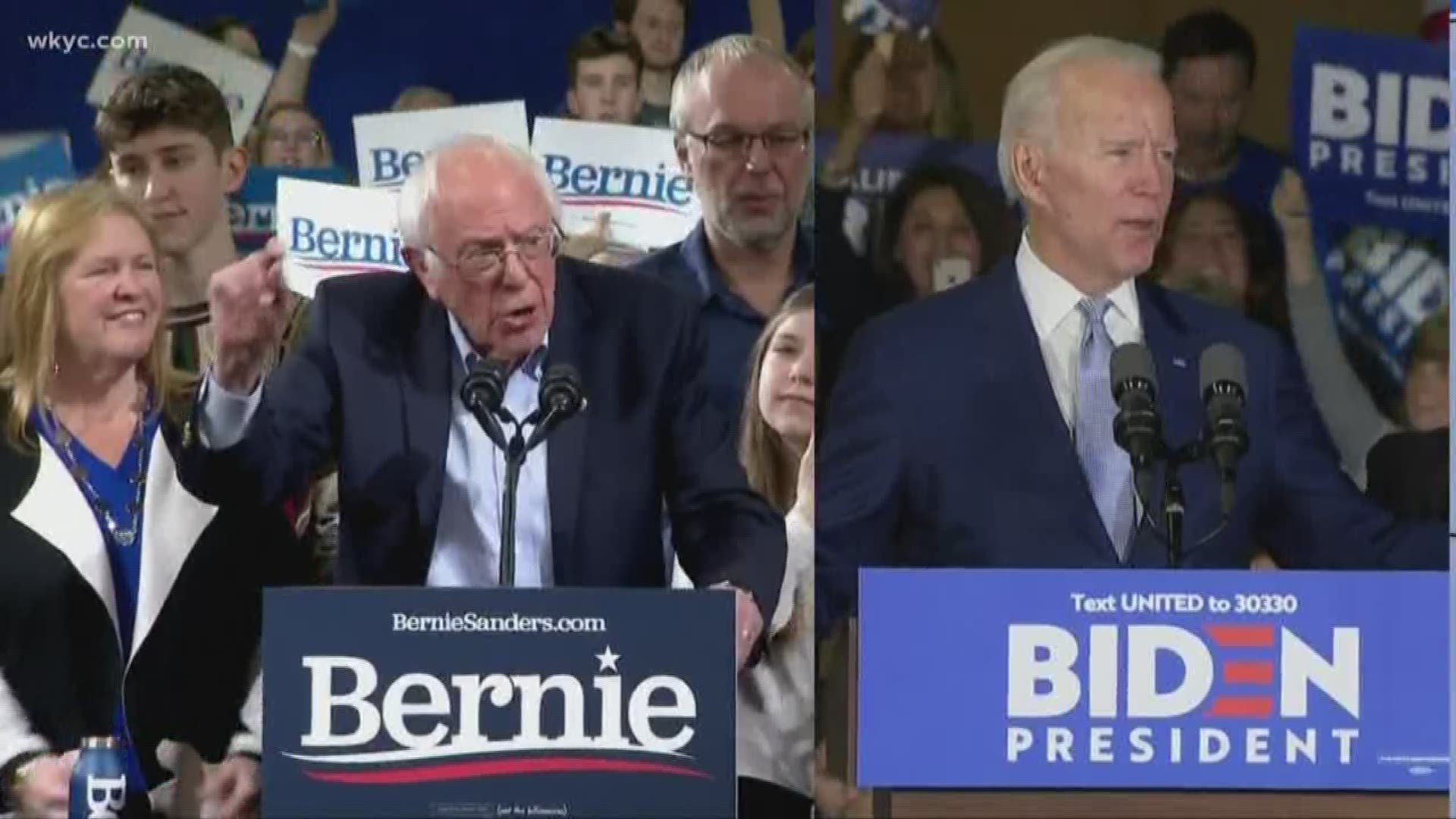 What was supposed to be a political showdown fell silent Tuesday night. Joe Biden and Bernie Sanders cancelled their rallies, 3News' Mark Naymik tells us what's next