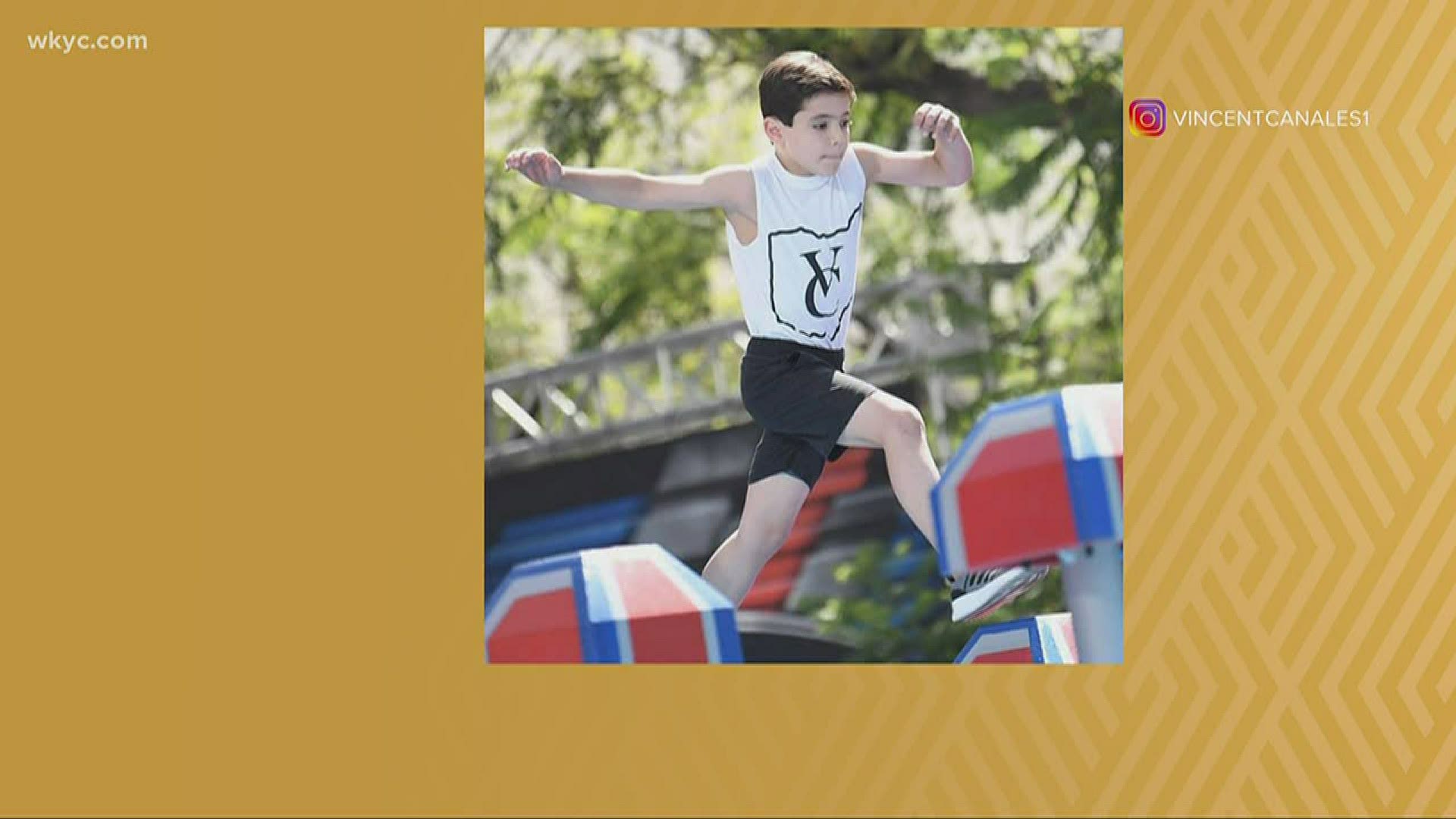 Vincent Canales will compete in the 9 & 10-year-old division against three other kids from across the country, as they try and make it through the 10-stage obstacle.
