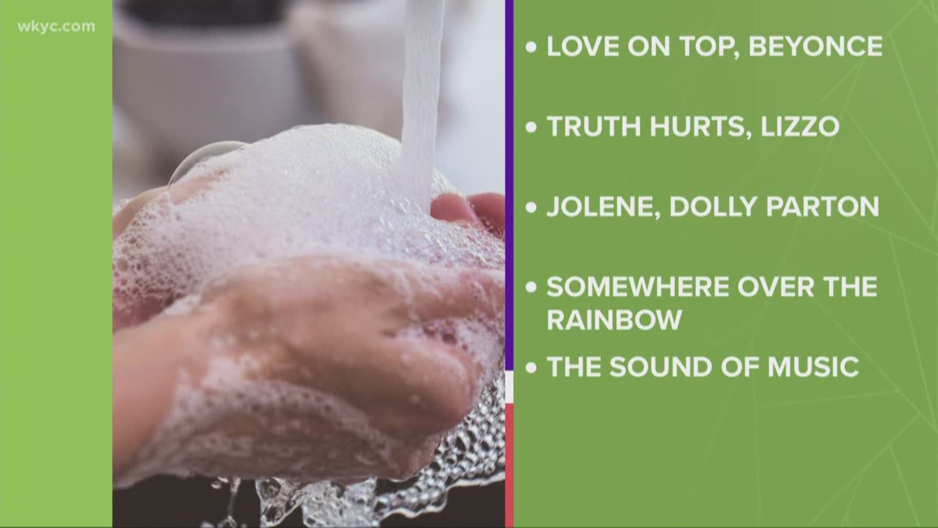 The CDC says you need to wash your hands for at least 20 seconds. Here are some unique songs to help you get it done.