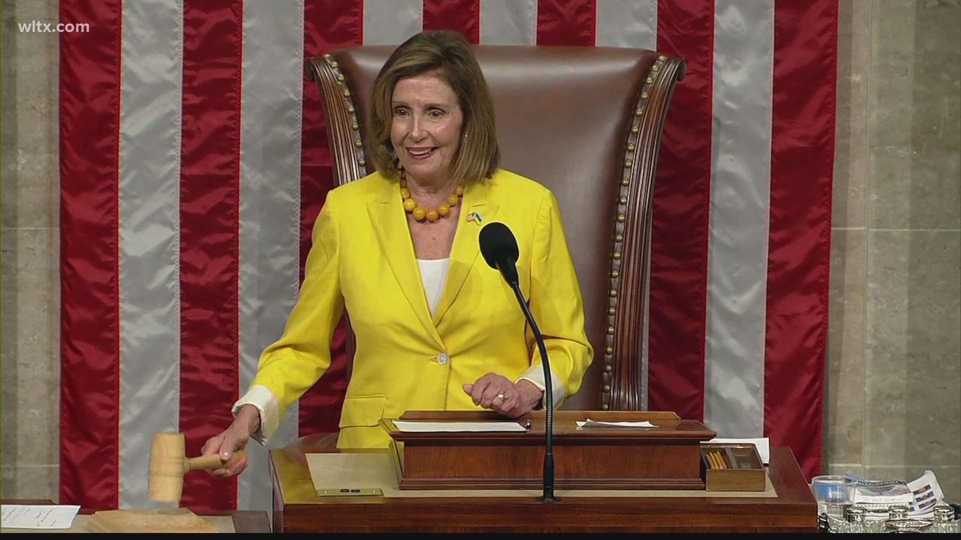 The package includes the biggest investment ever by the U.S. to fight climate change, a cap on Medicare prescription costs and other Democratic priorities.