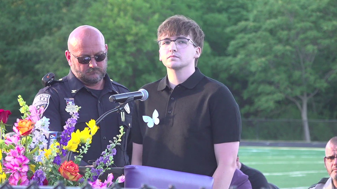 Surviving son speaks at vigil for his 6 family members killed in Iowa shootings