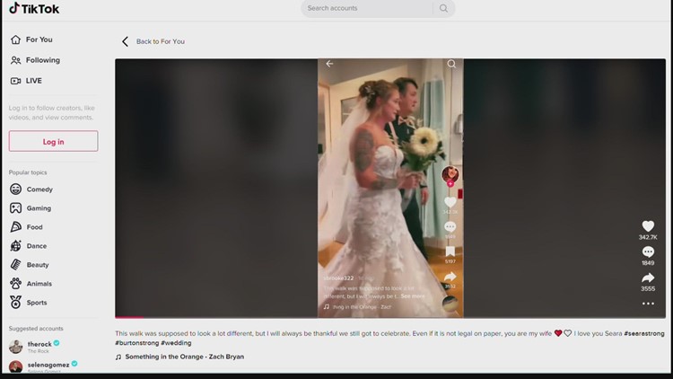 VIDEO: Richmond, Indiana officer's fiancée walks down aisle in special moment at hospital
