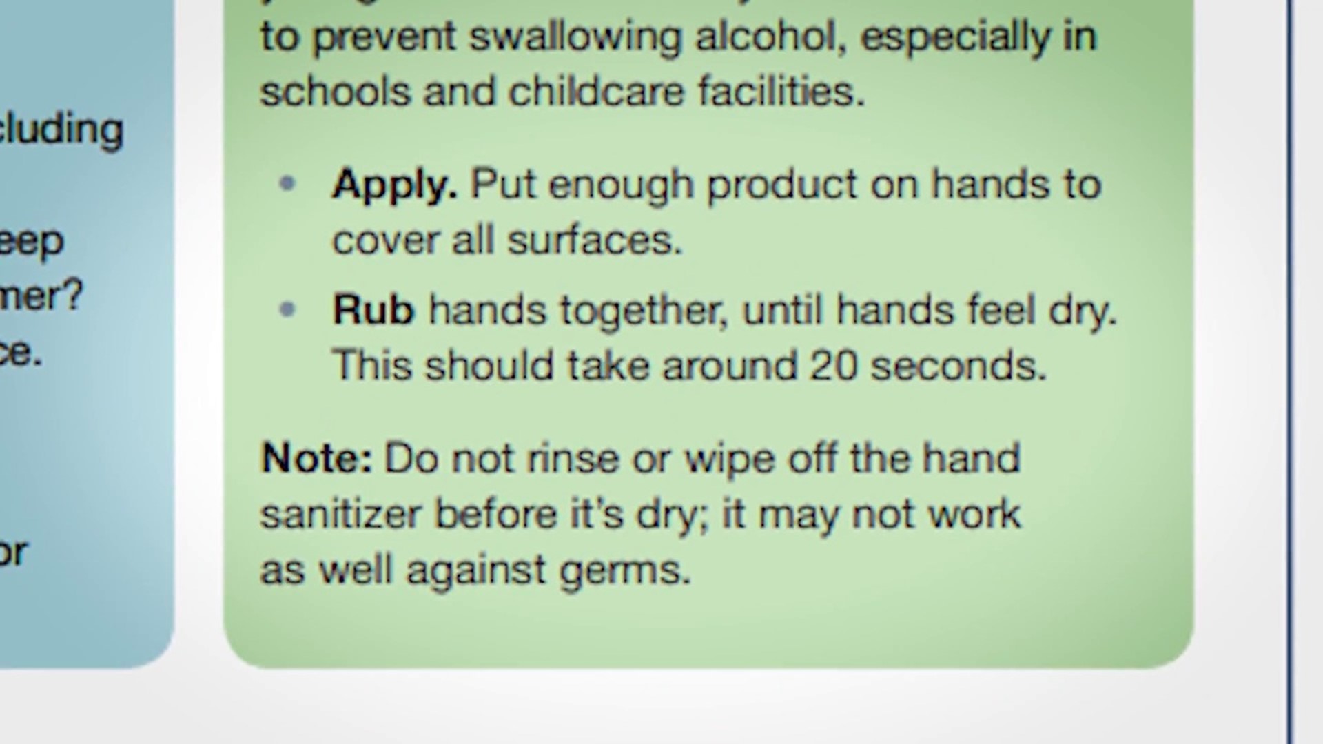 VERIFY: Hand sanitizer for 3-4 minutes
