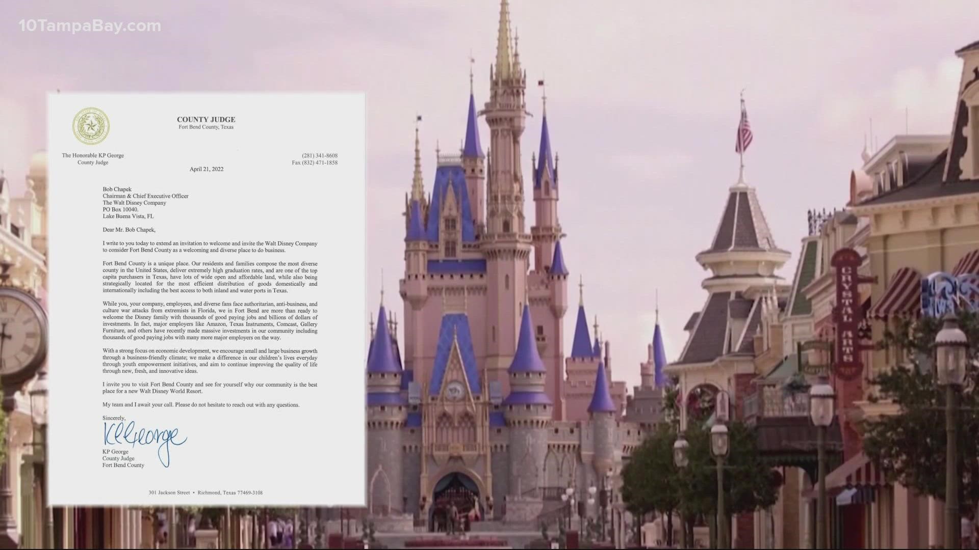 A Texas judge last week invited Disney to relocate from Florida during its ongoing feud with the government.