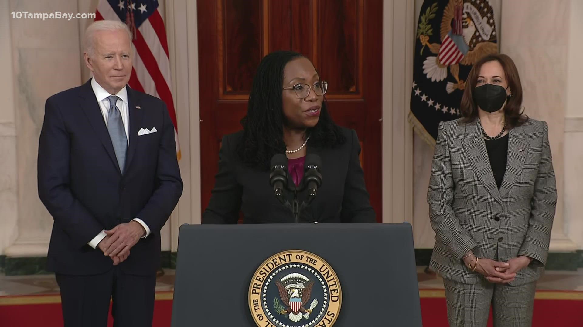 The White House introduced Jackson as Biden's Supreme Court nominee Friday.