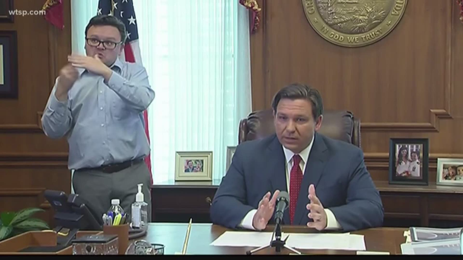 Florida Gov. Ron DeSantis announced Wednesday that he is issuing a statewide stay-at-home order to combat the spread of coronavirus.