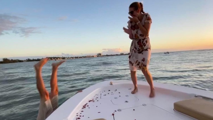 Man jumps in water to save engagement ring after trying to propose
