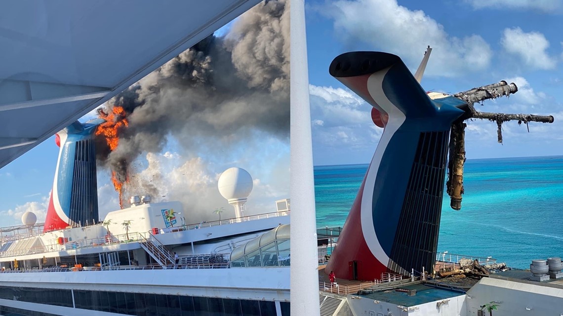 Carnival Freedom cruise catches fire in Turks and Caicos