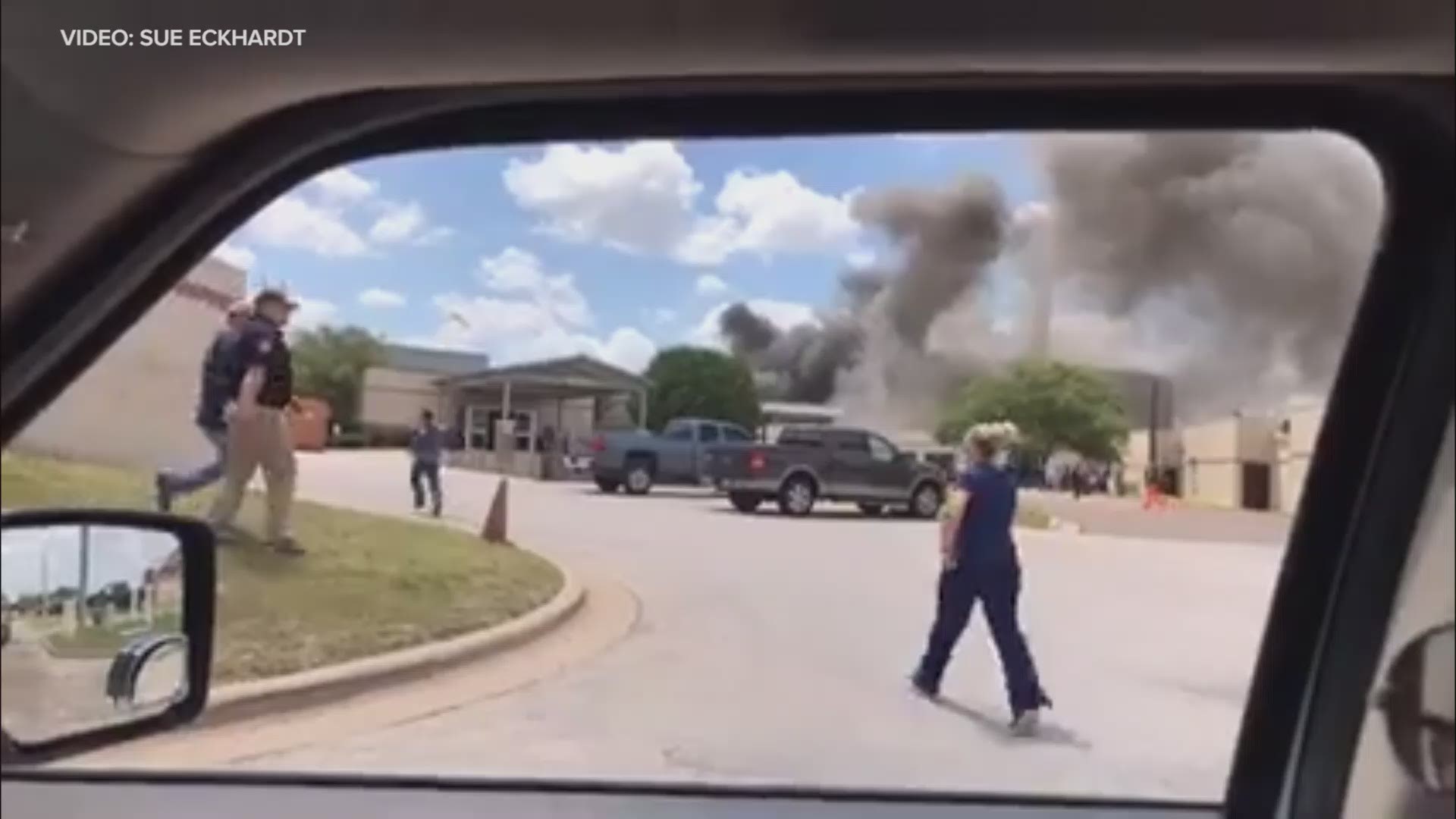 Sue Eckhardt shared this video of a hospital explosion in central Texas.