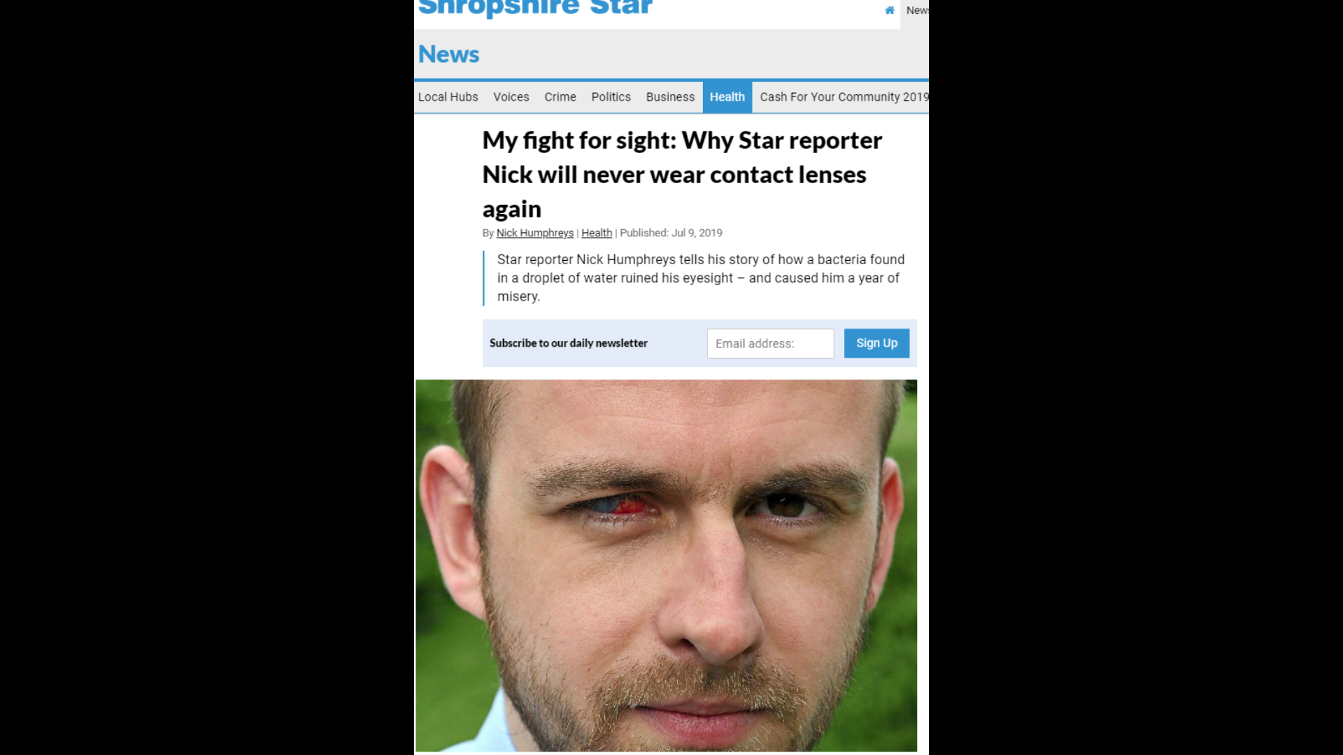 Showering with contacts can lead to an infection from parasites