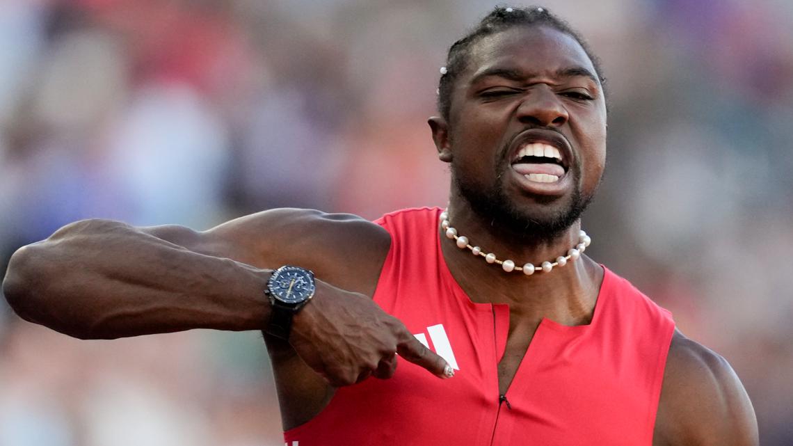 Noah Lyles at the track