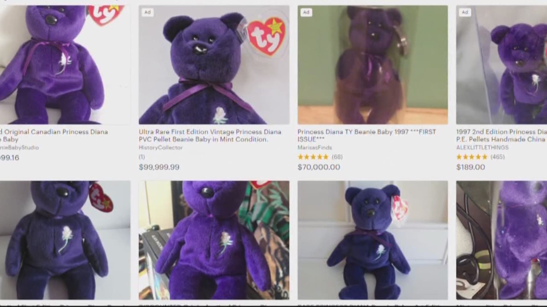 sell princess diana beanie baby