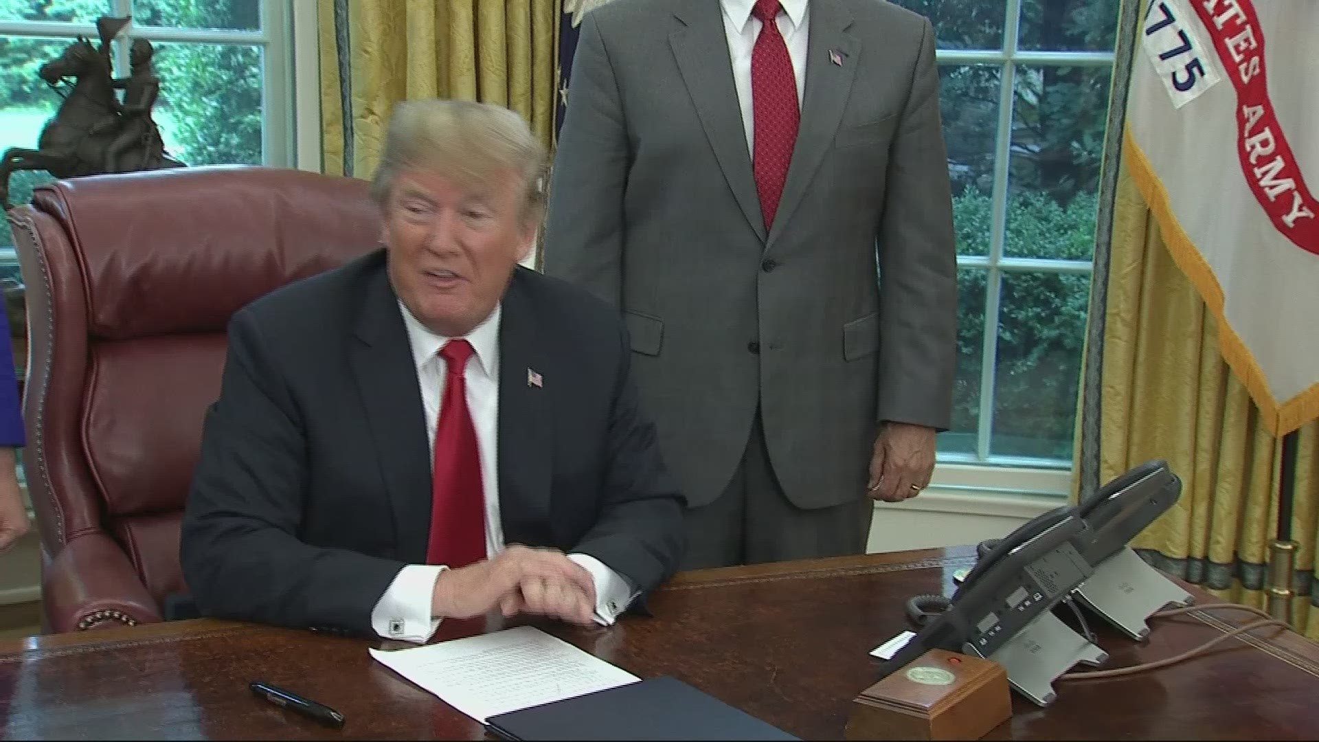 President Donald Trump signed an executive order Wednesday ending the process of separating children from families after they are detained crossing the border illegally. (June 20 - AP)