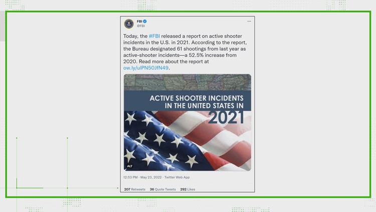 Yes, the FBI released a report on active shooters the day before the Uvalde tragedy