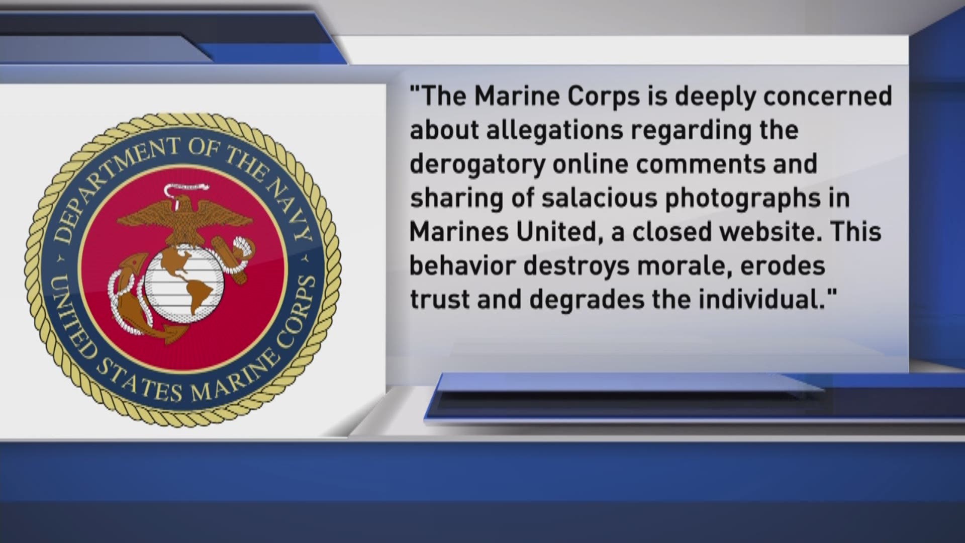 U S Marine Corps Responds To Nude Photo Scandal Khou Com