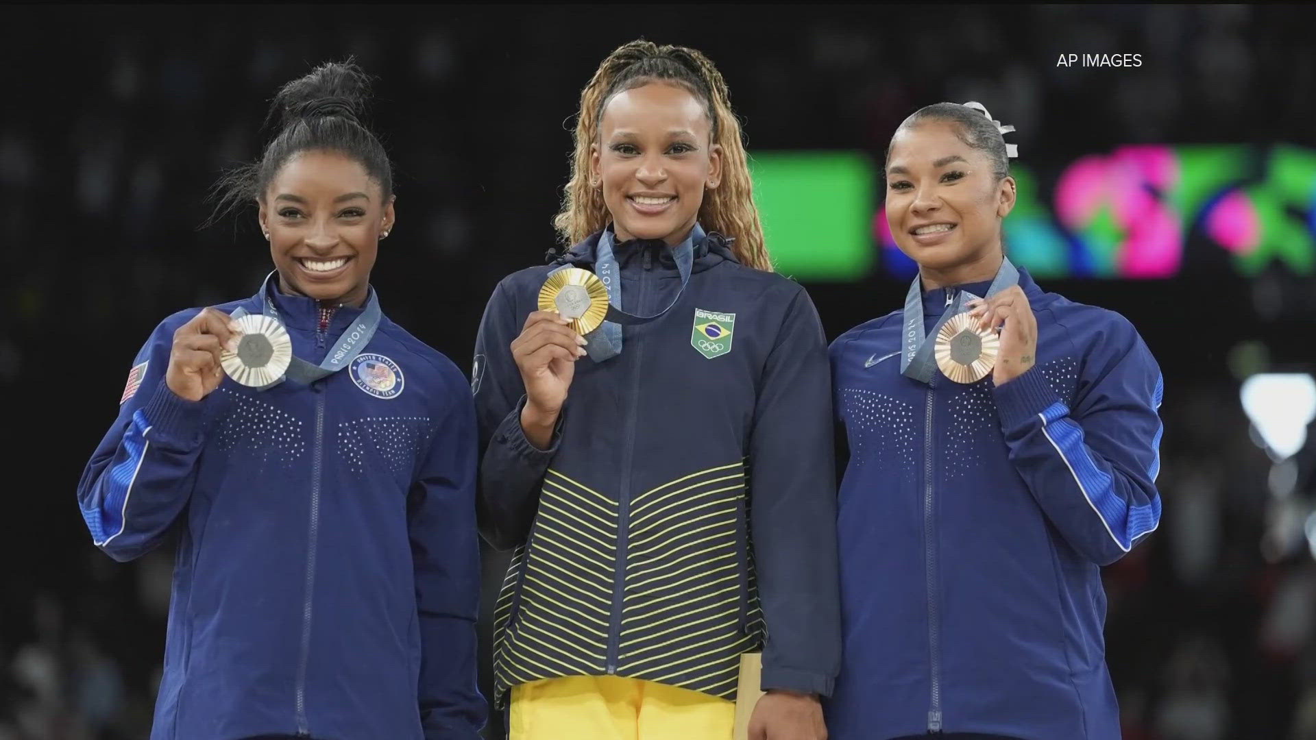 American Olympians Simone Biles and Jordan Chiles showed sportsmanship on Monday after making the Olympic podium in the women's floor exercise final.