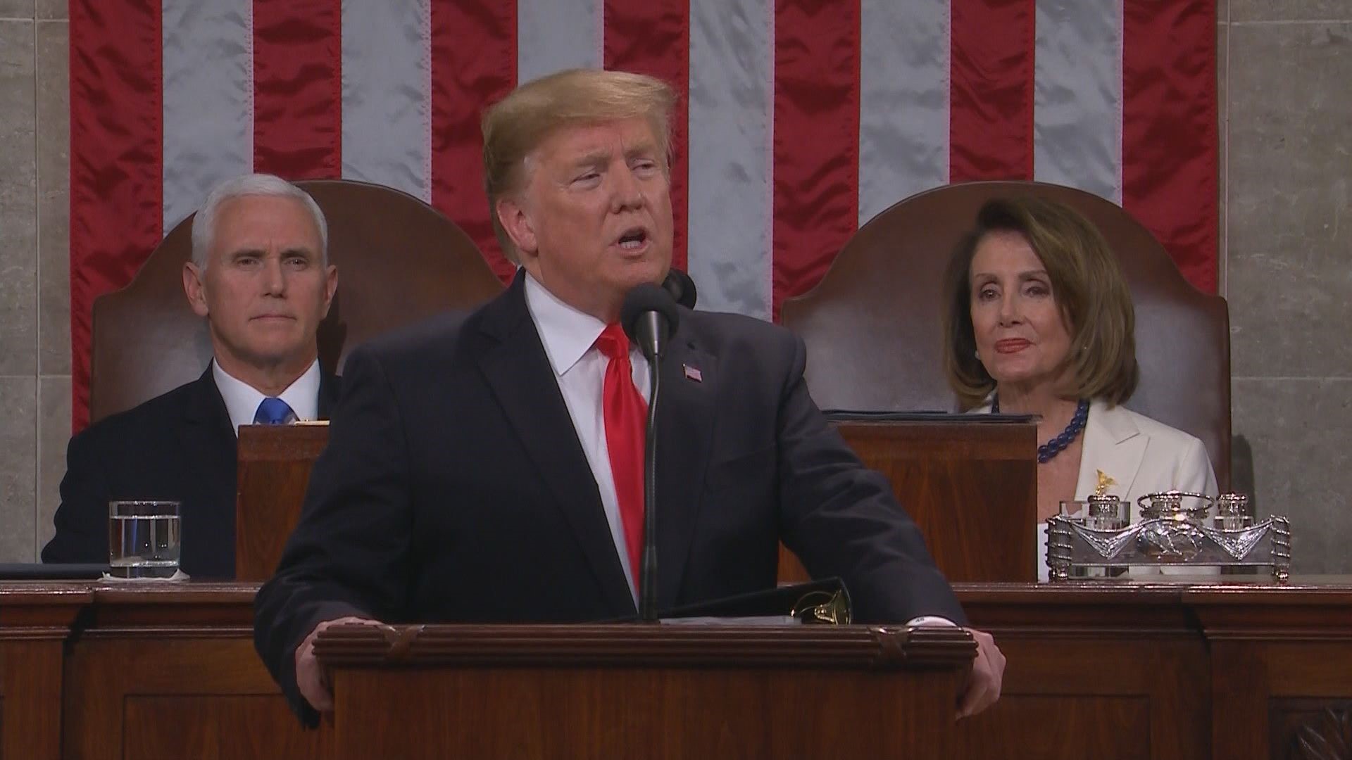 Trump talked about the economy, border control, healthcare, and other topics during his address.